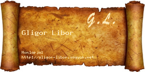 Gligor Libor névjegykártya